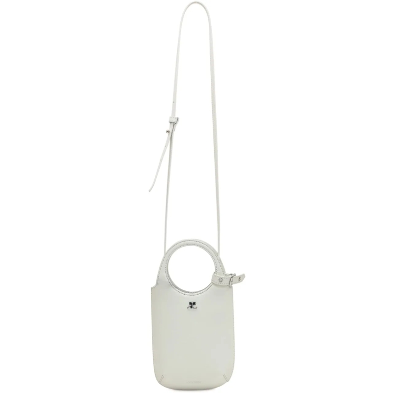 Courrèges Handytasche Borsa Compatta in Pelle weiß
