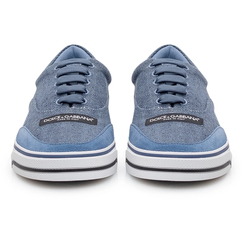 Dolce&Gabbana Low-Top-Sneaker Sneaker Bassa in Tessuto con Lacci blau(Image 2)