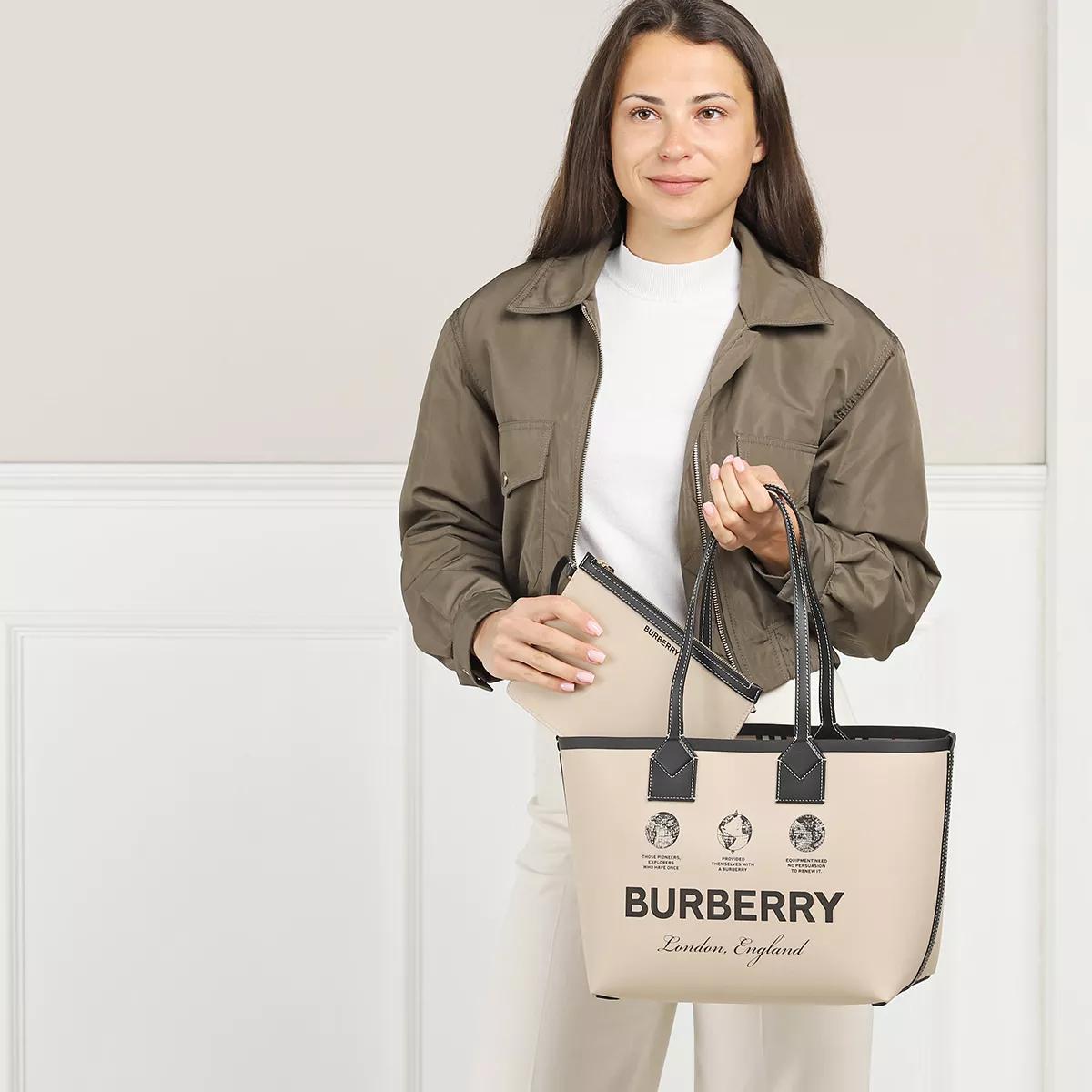 Burberry canvas and store leather tote bag