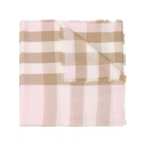 Burberry  Check Pattern Scarf Pink