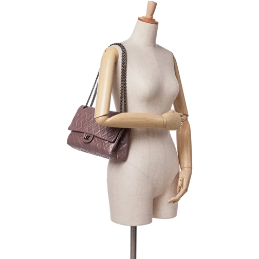 Chanel Sac à bandoulière 2008-2009 Reissue 2.55 Aged Metallic Calfskin Doub rose (Image 2)