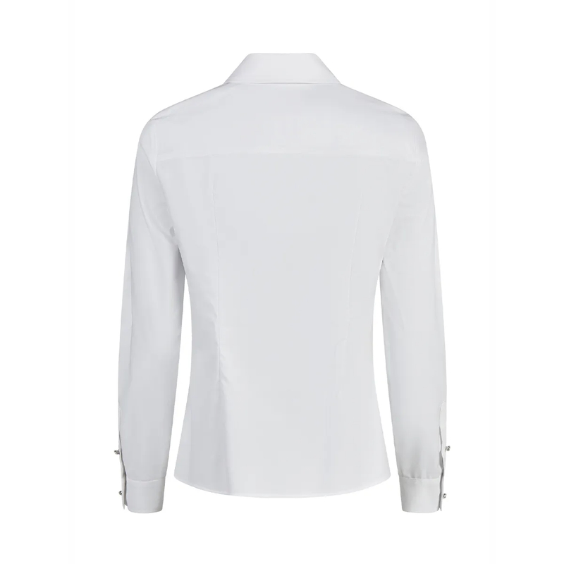 Marc Aurel Bluse Wickelbluse- Rückenpasse- Manschette mit Knopfv weiss(Image 5)