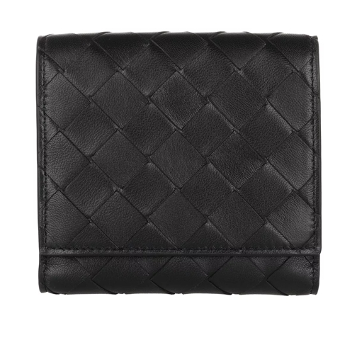 Bottega Veneta Mini Wallet Leather Black Bi-Fold Portemonnaie