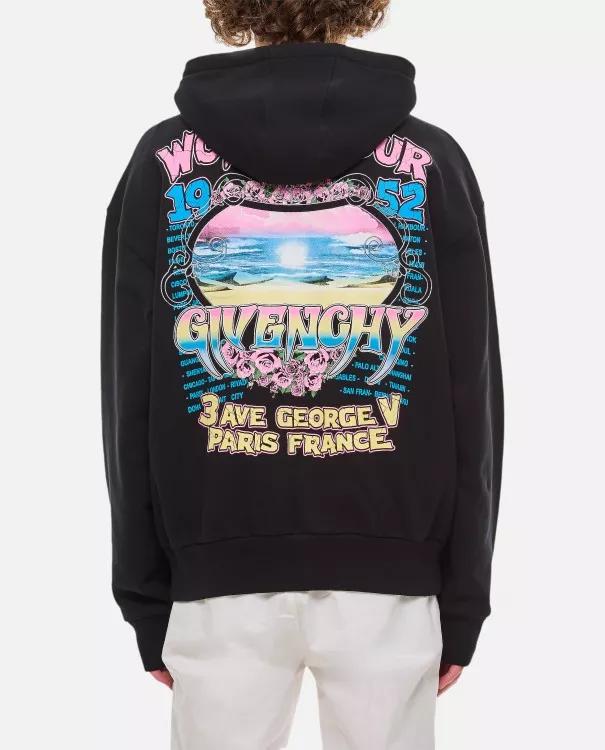 Givenchy Zip Printed Hoodie Black