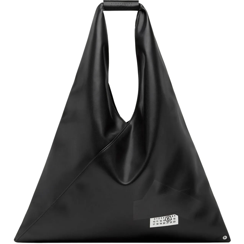 MM6 Maison Margiela Fourre-tout Triangular Black Handbag Grey