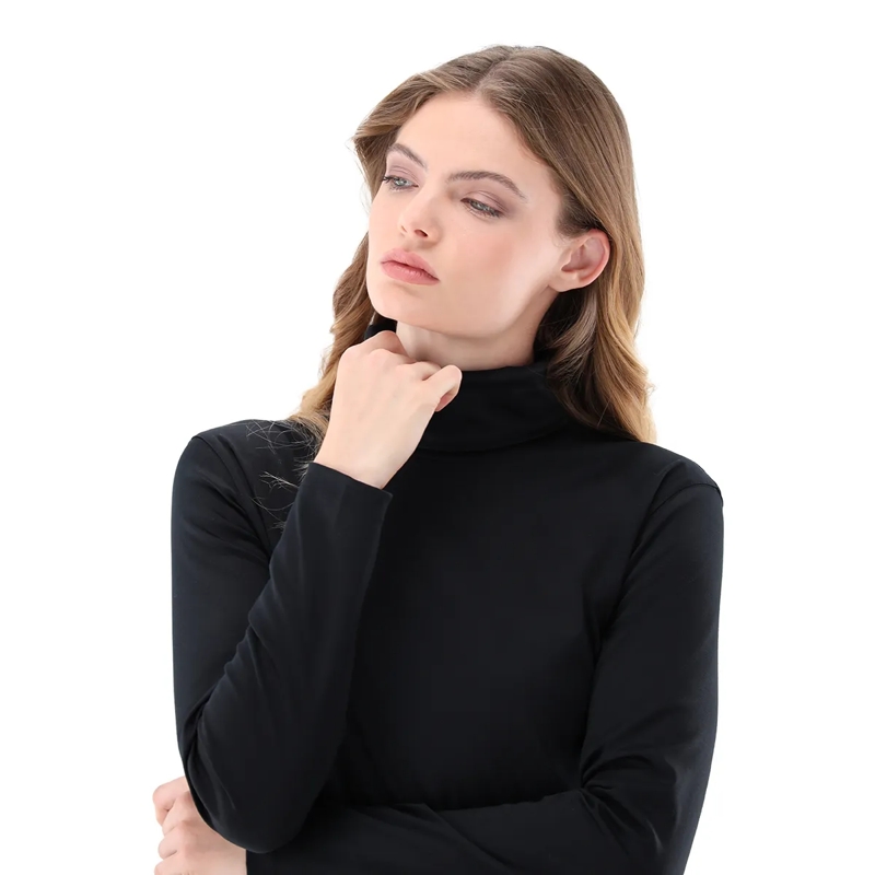 VAN LAACK Bluse Bluse Modern Fit Uni schwarz (Image 2)