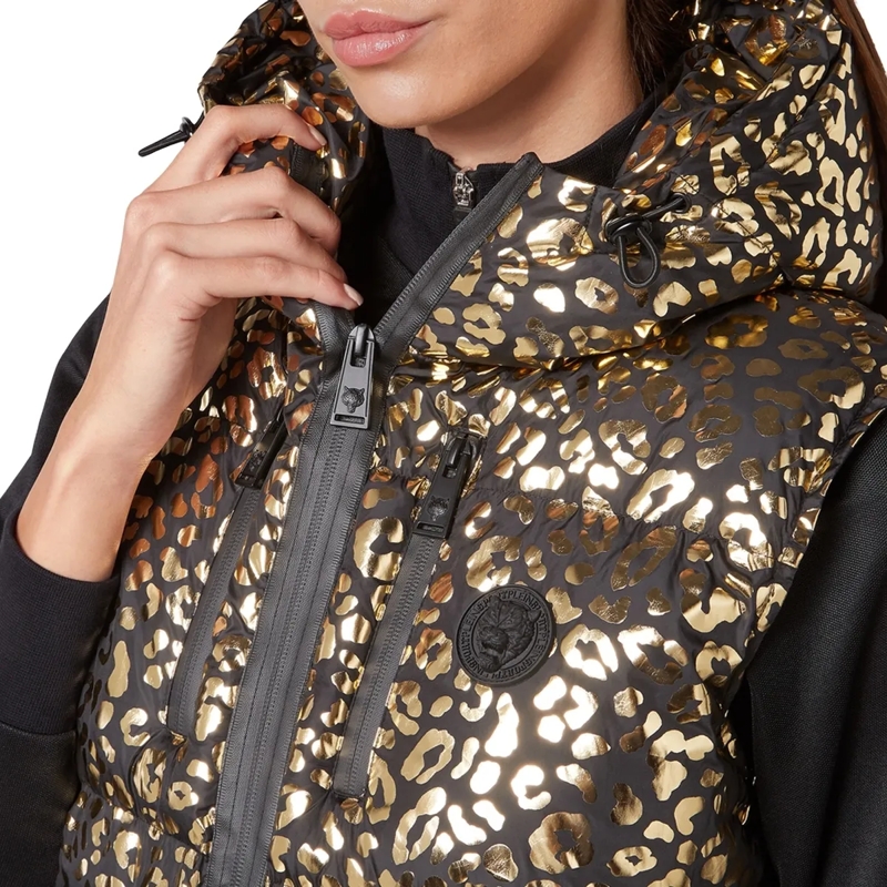 Plein Sport Weste Daunenweste Leopard gold(Image 4)