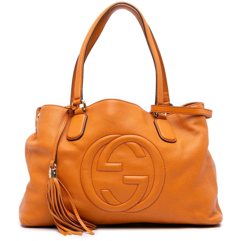 Gucci Schultertasche Medium Leather Soho Working Satchel orange