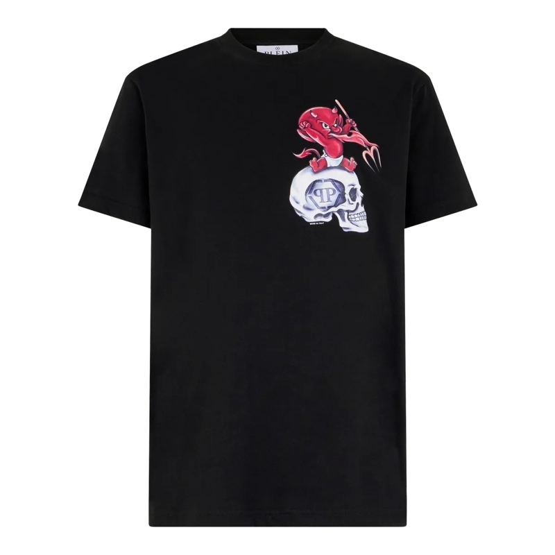 Philipp Plein T-Shirt Round Neck T-Shirt Baby Devil Small schwarz