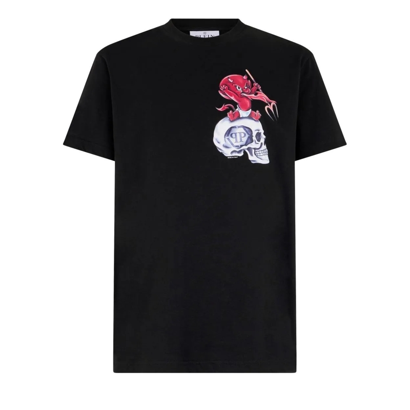 Philipp Plein T-Shirt Round Neck T-Shirt Baby Devil Small schwarz