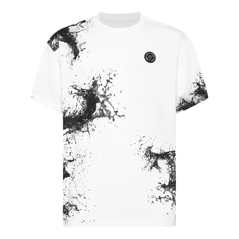 Plein Sport T-Shirt T-Shirt Rundhalsausschnitt Ss Splash weiss