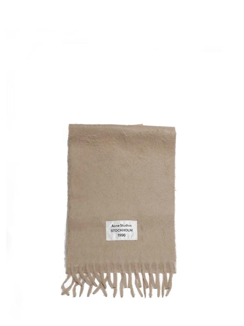 Acne Studios Tücher & Schals - Wool Blend Scarf With Fringes - Gr. unisize - in Braun - für Damen