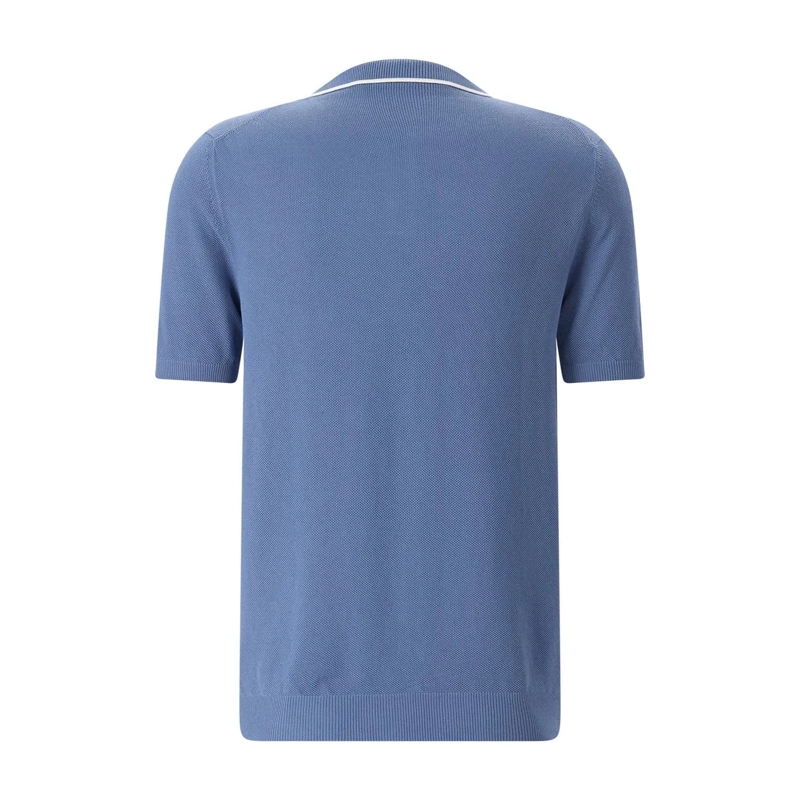 Gran Sasso  Poloshirt aus Baumwolle blau(Image 5)