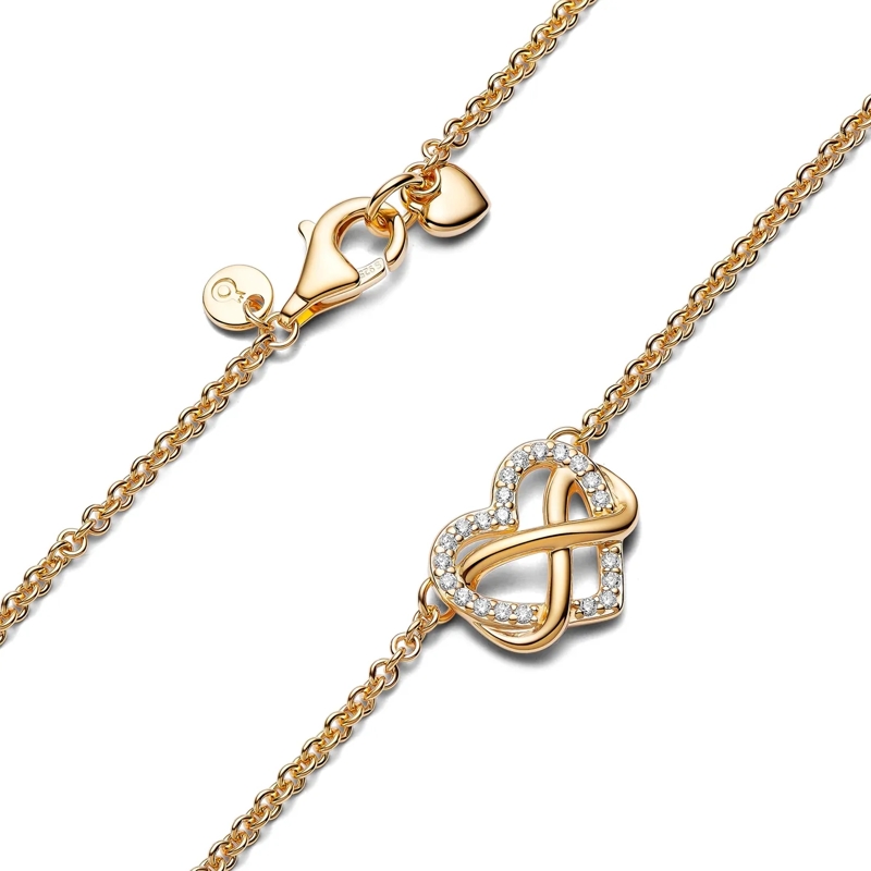 Pandora Mittellange Halskette 14k Gold-plated unique metal blend  Cubic Zirconia Gold(Image 2)