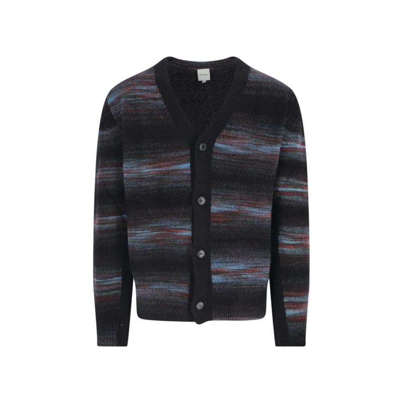 Paul Smith Strickjacke Multicoloured Striped Cardigan With V-Neckline And Multicolor