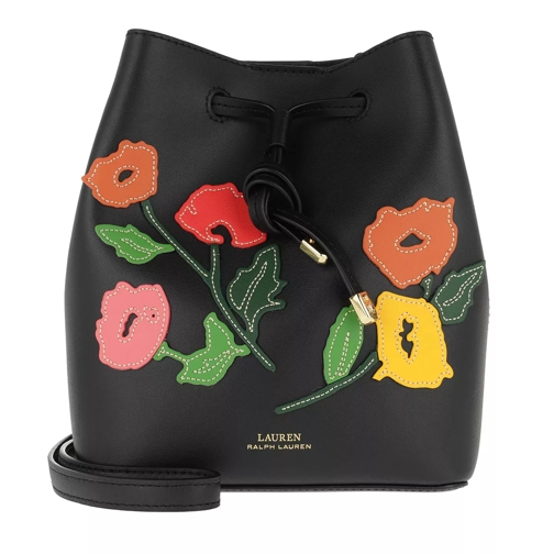 Lauren Ralph Lauren Dryden Drawstring Bag Black/Multi Floral Bucket Bag