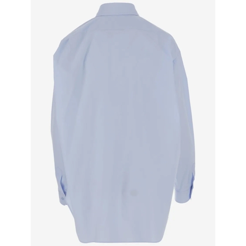 Moschino Chemises Stretch Cotton Poplin Shirt Blue (Image 2)