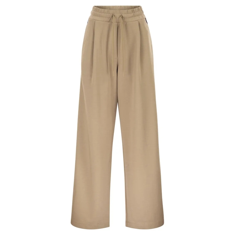 Max Mara  Wkdperdoni - Cotton Jersey Trousers Neutrals
