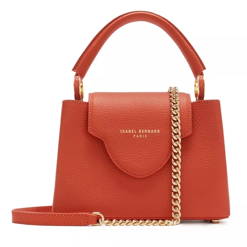 Isabel Bernard Femme Forte Zola calfskin leather handbag orange Liten väska