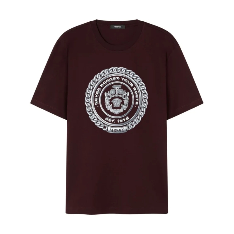 Versace T-shirt Carob Brown T-Shirt Black