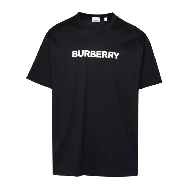 Burberry Black Cotton T Shirt Black