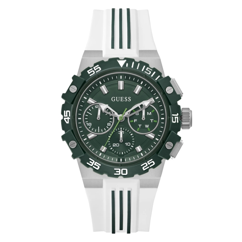 Guess Quarzuhr Quarz-Analoguhr Fore weiss
