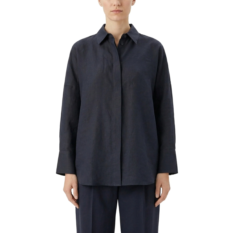 Fabiana Filippi Bluse Hemdbluse aus Baumwolle blau(Image 2)