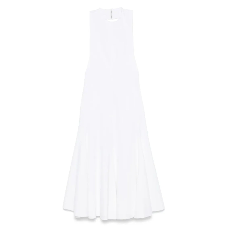 Jacquemus Midi-jurk Sleeveless White Midi Dress White