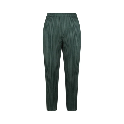 ISSEY MIYAKE PLEATS PLEASE  Slim Plisse` Trousers Green