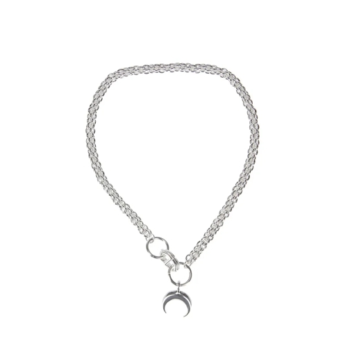 Marine Serre Collier moyen Metal Necklace Silver