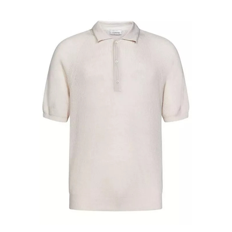 Laneus  White Cotton Polo Shirt White
