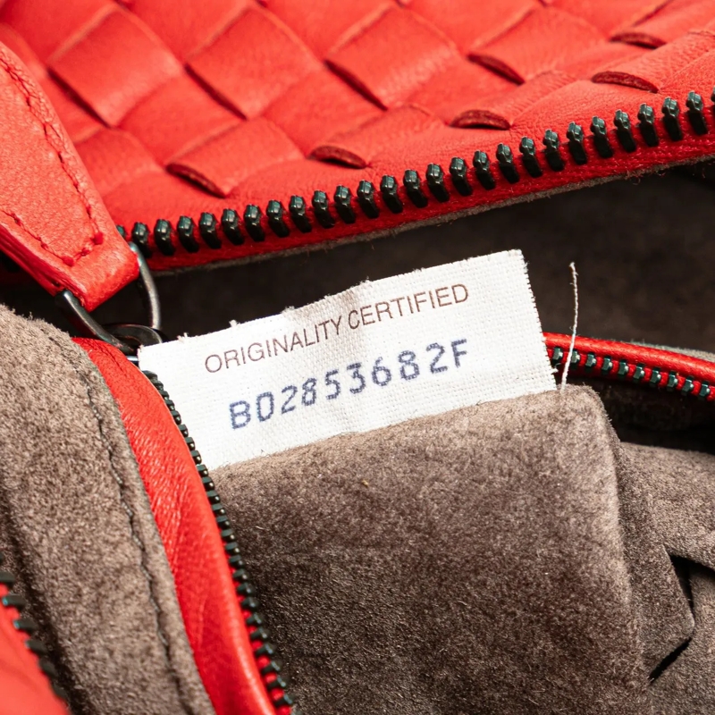 Bottega Veneta Shopper Nappa Intrecciato Brick Tote rot