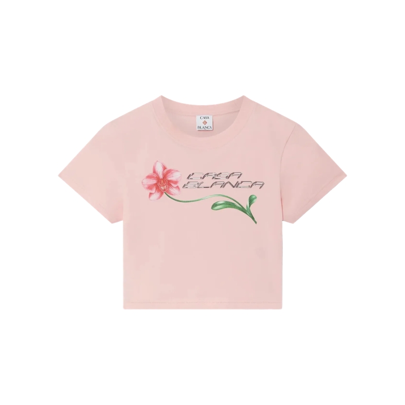 Casablanca  Orchid Logo Tshirt Orchid Logo