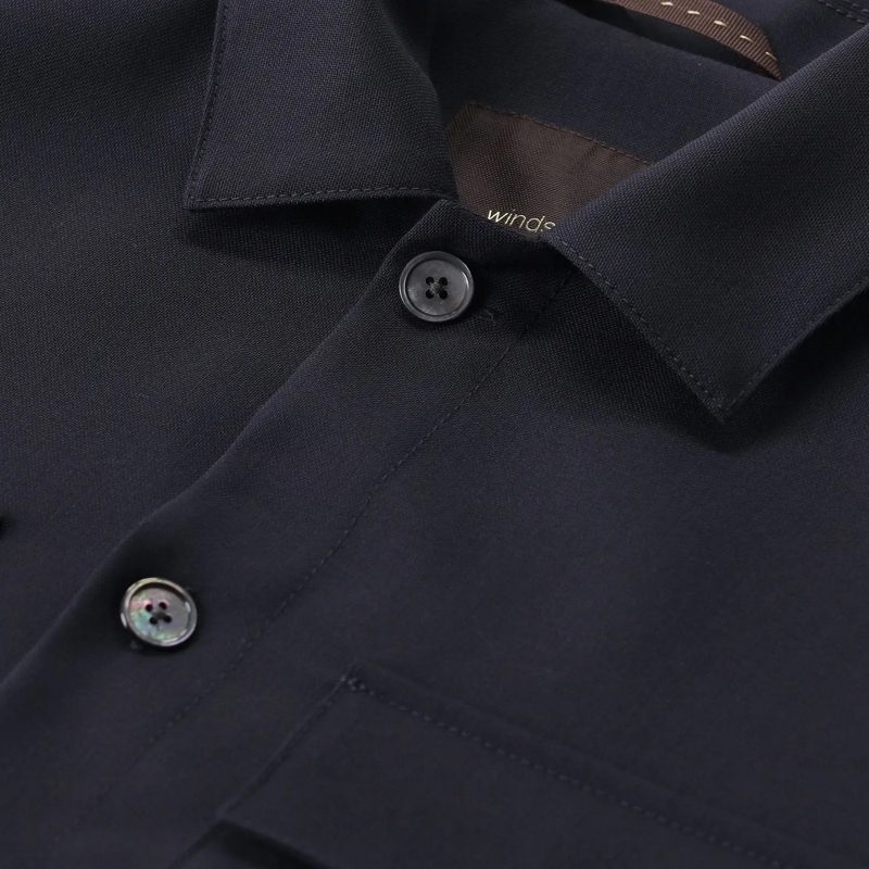 windsor. Veste de costume Overshirt aus Schurwolle blau(Image 7)