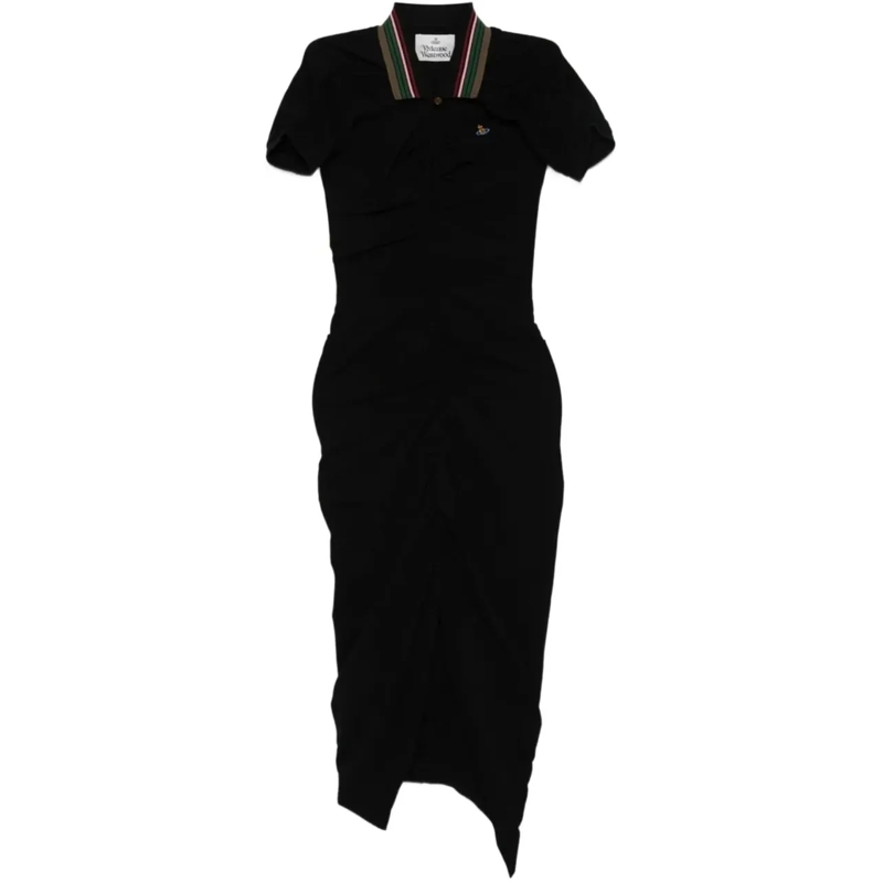 Vivienne Westwood Robe midi Pulling Dress Black schwarz