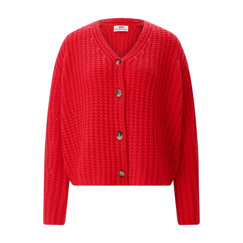 Sminfinity Cardigan Strickjacke aus Kaschmir & Seide braun