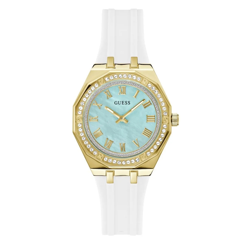 Guess Quarzuhr Quarz-Analoguhr Desire weiss