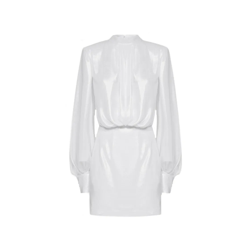 Blanca Vita Minikleid Abelia Laminated Mini Dress White