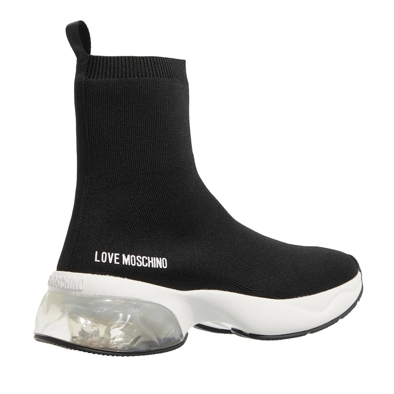 Love Moschino High-Top-Sneaker Crystal Love Sneakers Donna Nero(Image 3)