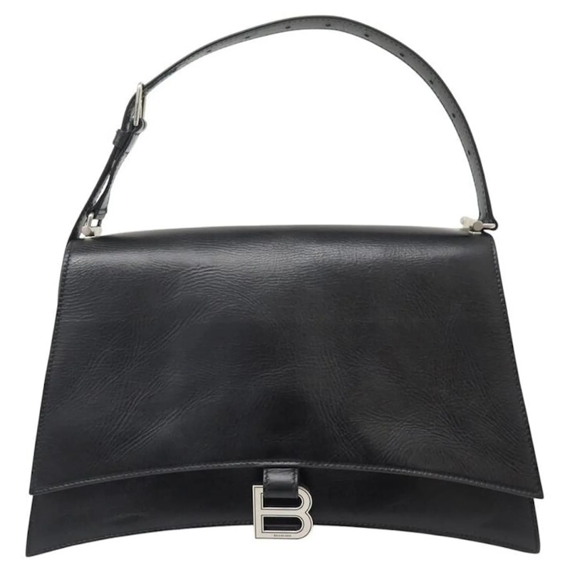 Balenciaga Schultertasche BALENCIAGA CRUSH SLING MEDIUM 765466 SCHWARZE LEDE schwarz