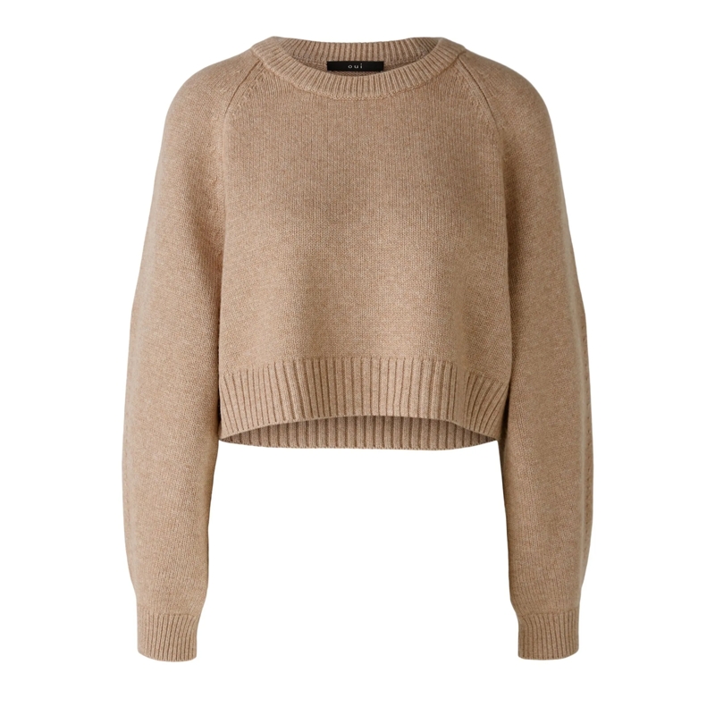 Oui Sweatshirt Pullover beige