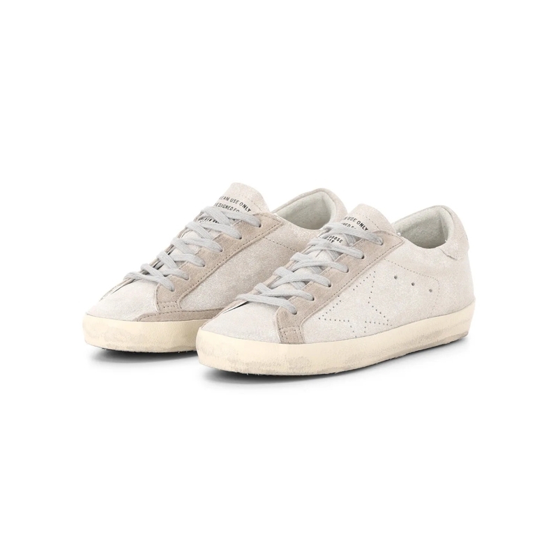 Golden Goose Low-Top-Sneaker Beige Cow Leather Superstar Sneakers With Contrast Neutrals
