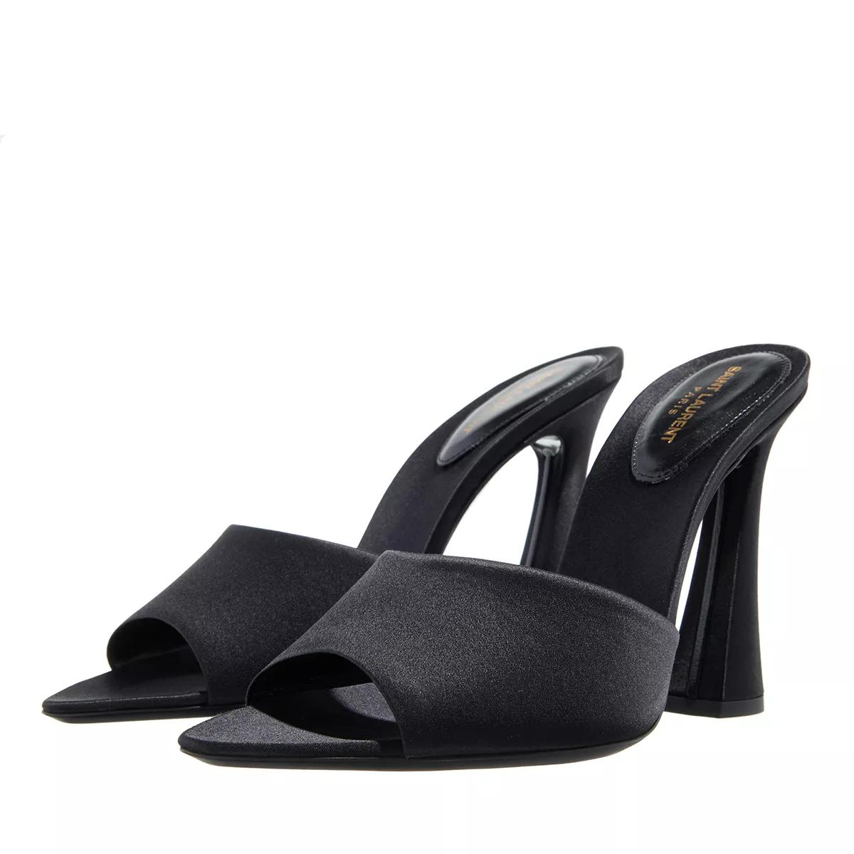 Saint Laurent Pumps & High Heels - Suite Crepe Satin Heels Slides - Gr. 38 (EU) - in Schwarz - für Damen