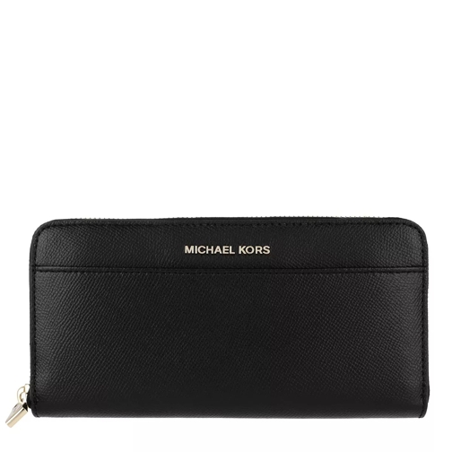 MICHAEL Michael Kors Pocket Za Continental Black Portemonnaie mit Zip-Around-Reißverschluss