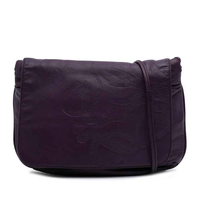 Loewe Sac à bandoulière Anagram Nappa Crossbody lila