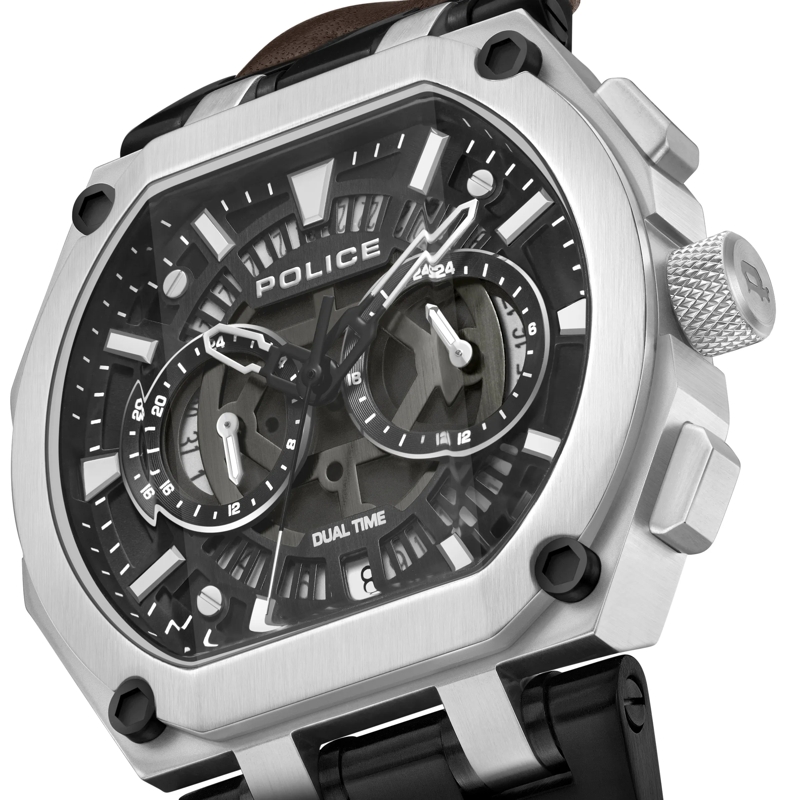 Police Automatikuhr Quarzuhr Shield silber(Image 4)