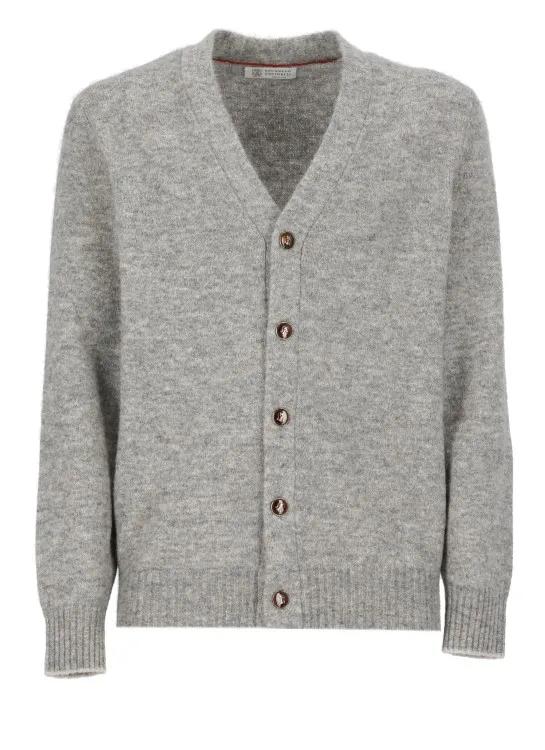 Brunello Cucinelli - Grey Alpaca Cardigan - Größe 52 - grau