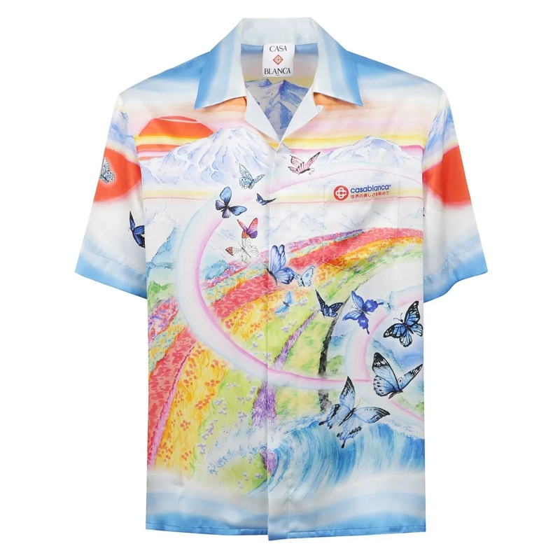 Casablanca Hemd Graphic Short-Sleeve Shirt Multicolor