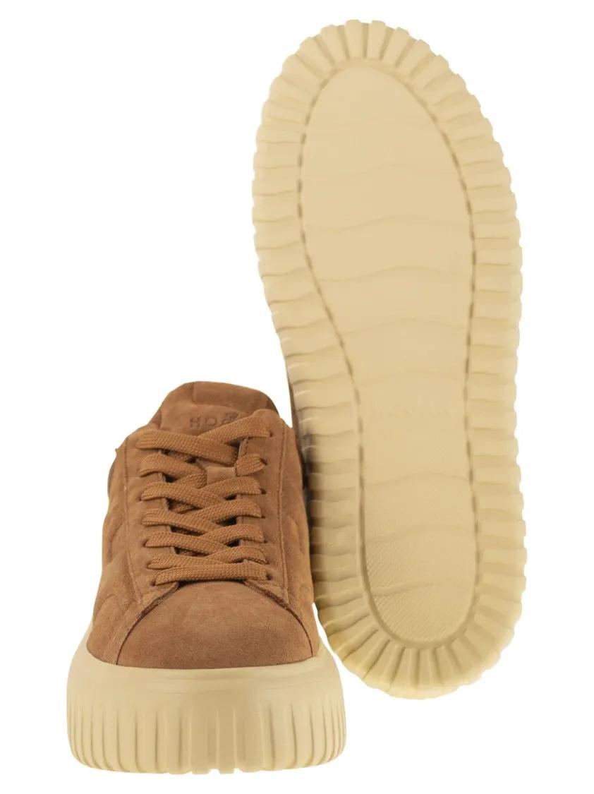 Thumbnail - Hogan Low-Top Sneaker - H-Stripes Suede Trainers - Gr. 35 (EU) - in Braun - für Damen