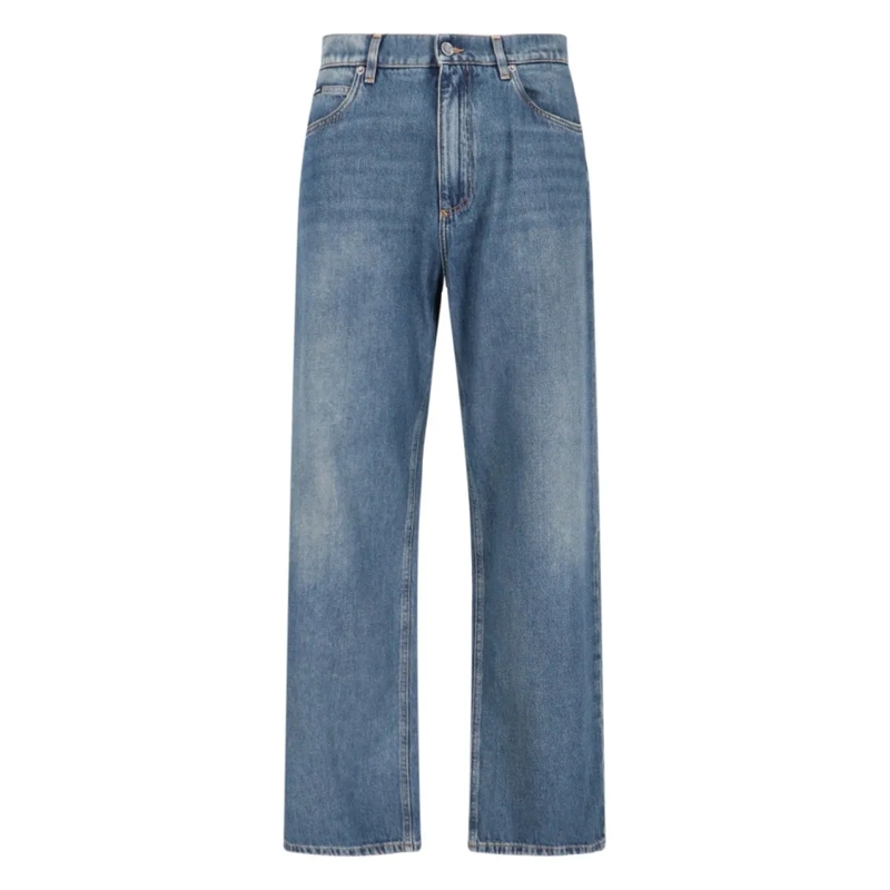 Dolce&Gabbana Jeans Logo Wide Jeans – Blue Blue